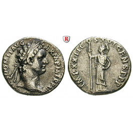 Römische Kaiserzeit, Domitianus, Denar Sept. 92 - Sept. 93, ss+