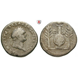 Römische Kaiserzeit, Vespasianus, Denar 80-81, ss