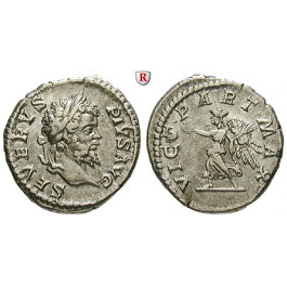 Römische Kaiserzeit, Septimius Severus, Denar 204, f.vz