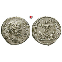 Römische Kaiserzeit, Septimius Severus, Denar 201, vz/vz-st