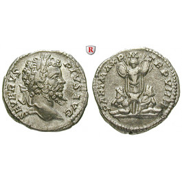 Römische Kaiserzeit, Septimius Severus, Denar 201, vz