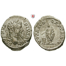 Römische Kaiserzeit, Septimius Severus, Denar 208, vz+