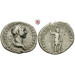 Römische Kaiserzeit, Traianus, Denar 116-117, ss+