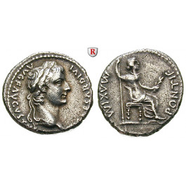 Römische Kaiserzeit, Tiberius, Denar 14-37, ss-vz