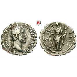 Römische Kaiserzeit, Antoninus Pius, Denar 165, ss+