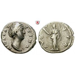 Römische Kaiserzeit, Faustina I., Frau des Antoninus Pius, Denar nach 141, ss+