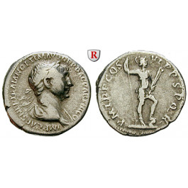 Römische Kaiserzeit, Traianus, Denar 116, ss