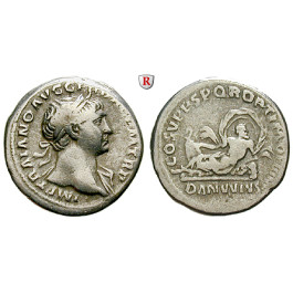 Römische Kaiserzeit, Traianus, Denar 107-108, ss/f.ss