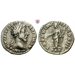 Römische Kaiserzeit, Marcus Aurelius, Denar 166, ss