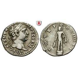Römische Kaiserzeit, Traianus, Denar 101-102, ss+