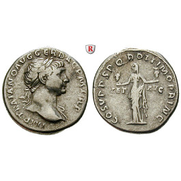 Römische Kaiserzeit, Traianus, Denar 111, ss