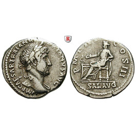 Römische Kaiserzeit, Hadrianus, Denar 119-122, ss+