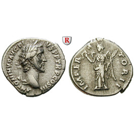 Römische Kaiserzeit, Antoninus Pius, Denar 143-144, ss+