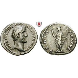 Römische Kaiserzeit, Antoninus Pius, Denar 140-143, ss+