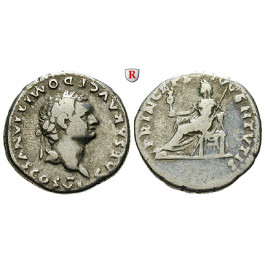 Römische Kaiserzeit, Domitianus, Caesar, Denar 79, ss