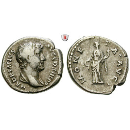 Römische Kaiserzeit, Hadrianus, Denar 136, ss+