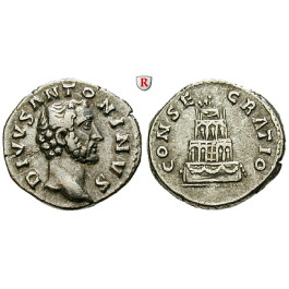 Römische Kaiserzeit, Antoninus Pius, Denar nach 161, ss+