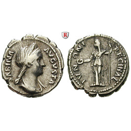 Römische Kaiserzeit, Sabina, Frau des Hadrianus, Denar 134-136, ss+