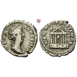 Römische Kaiserzeit, Faustina I., Frau des Antoninus Pius, Denar nach 141, ss+