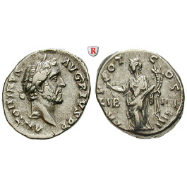 Römische Kaiserzeit, Antoninus Pius, Denar 145-161, ss+