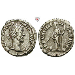 Römische Kaiserzeit, Commodus, Denar 183, ss+