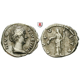Römische Kaiserzeit, Faustina I., Frau des Antoninus Pius, Denar nach 141, ss-vz/ss