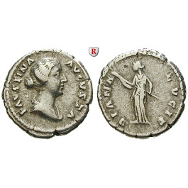 Römische Kaiserzeit, Faustina II., Frau des Marcus Aurelius, Denar, ss