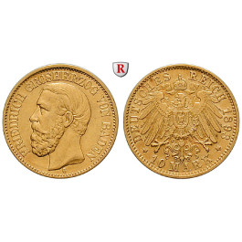 Deutsches Kaiserreich, Baden, Friedrich I., 10 Mark 1893, G, ss-vz, J. 188