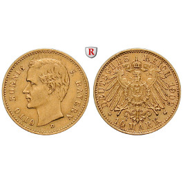 Deutsches Kaiserreich, Bayern, Otto, 10 Mark 1902, D, ss/ss-vz, J. 201
