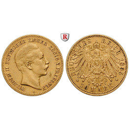 Deutsches Kaiserreich, Preussen, Wilhelm II., 10 Mark 1895, A, ss+, J. 251