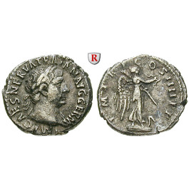 Römische Kaiserzeit, Traianus, Denar 101-102, ss
