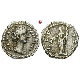 Römische Kaiserzeit, Faustina I., Frau des Antoninus Pius, Denar nach 141, ss+