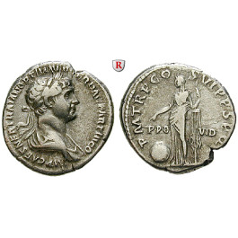 Römische Kaiserzeit, Traianus, Denar 116, ss+
