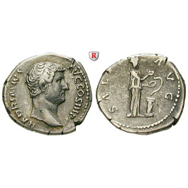 Römische Kaiserzeit, Hadrianus, Denar 134-138, ss-vz/ss
