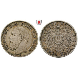 Deutsches Kaiserreich, Baden, Friedrich I., 2 Mark 1902, G, ss, J. 28