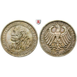 Weimarer Republik, 3 Reichsmark 1928, Dürer, D, f.vz, J. 332