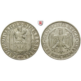 Weimarer Republik, 3 Reichsmark 1928, Dinkelsbühl, D, vz-st, J. 334