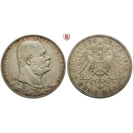 Deutsches Kaiserreich, Sachsen-Altenburg, Ernst, 5 Mark 1903, Regierungsjubiläum, A, ss-vz/vz, J. 144