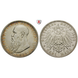 Deutsches Kaiserreich, Sachsen-Meiningen, Georg II., 3 Mark 1908, D, ss-vz, J. 152
