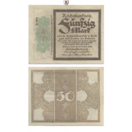 1. Weltkrieg 1914-1918, 50 Mark 20.10.1918, III, Rb. 56e