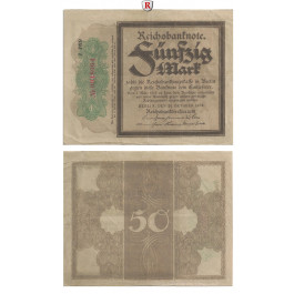 1. Weltkrieg 1914-1918, 50 Mark 20.10.1918, III, Rb. 56f