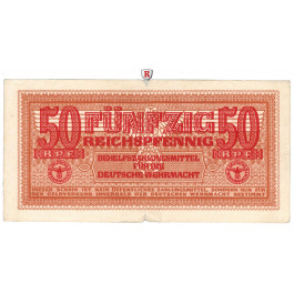 Besatzungsausgaben des 2. Weltkrieges 1939-1945, Behelfzahlmittel der Wehrmacht, 50 Reichspfennig o.D., III, Rb. 504