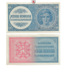 Besatzungsausgaben des 2. Weltkrieges 1939-1945, Böhmen und Mähren, 1 Krone o.D., I, Rb. 556c