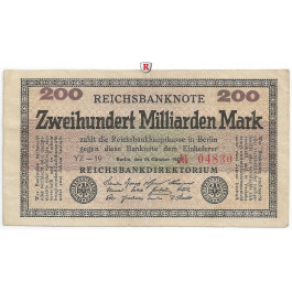 Inflation 1919-1924, 200 Md Mark 15.10.1923, II, Rb. 118a