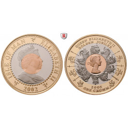 Insel Man, Elisabeth II., Crown 2002, 26,25 g fein, PP