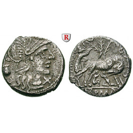 Römische Republik, Sext. Pompeius Fostlus, Denar, ss