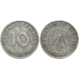 Drittes Reich, 10 Reichspfennig 1941, F, ss, J. 371
