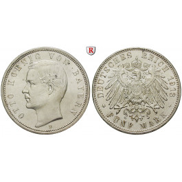 Deutsches Kaiserreich, Bayern, Otto, 5 Mark 1913, D, vz+, J. 46