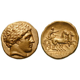 Makedonien, Königreich, Philipp II., Stater 340-328 v.Chr., vz-st