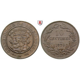 Luxemburg, Willem III. der Niederlande, 10 Centimes 1870, vz-st